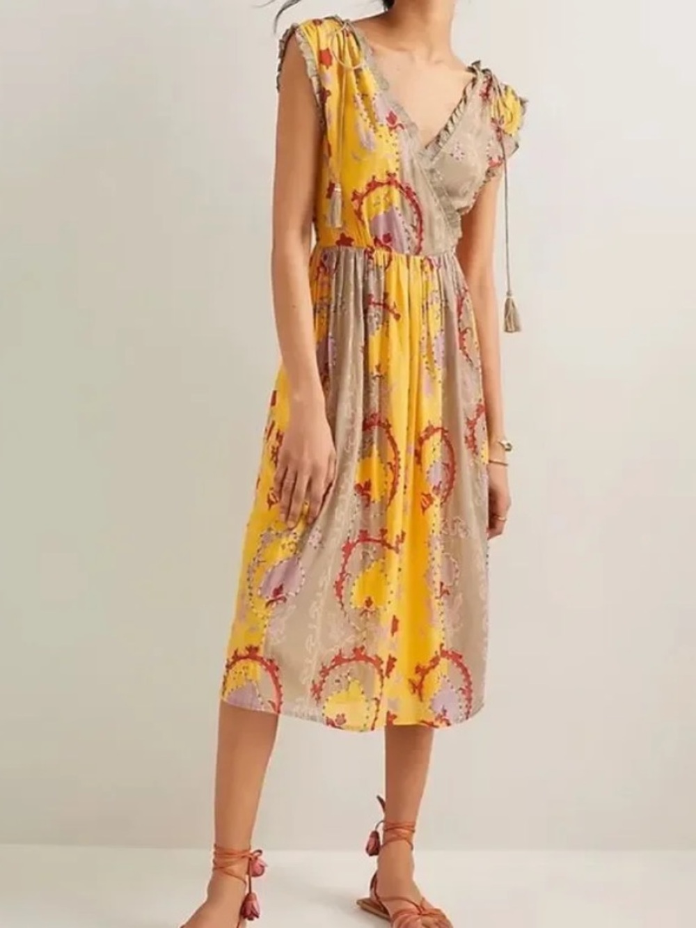 Anthropologie Let Me Be Beaded Maxi Dress XS
